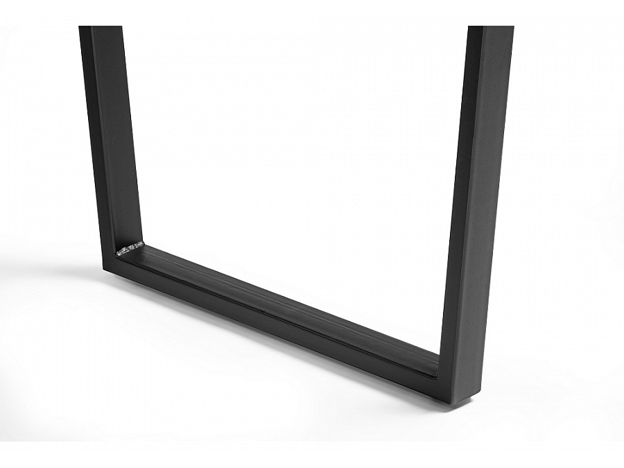 Стол деревянный Лота Лофт 140х80х75 25 мм черный матовый / бетон