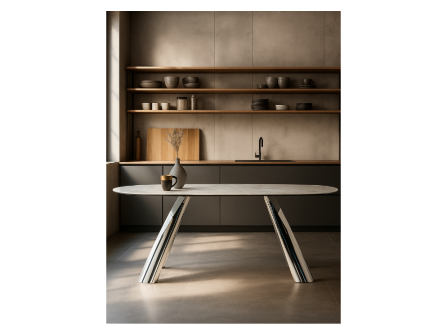 Танго 200х200х90 белый мрамор carla larkin / хром