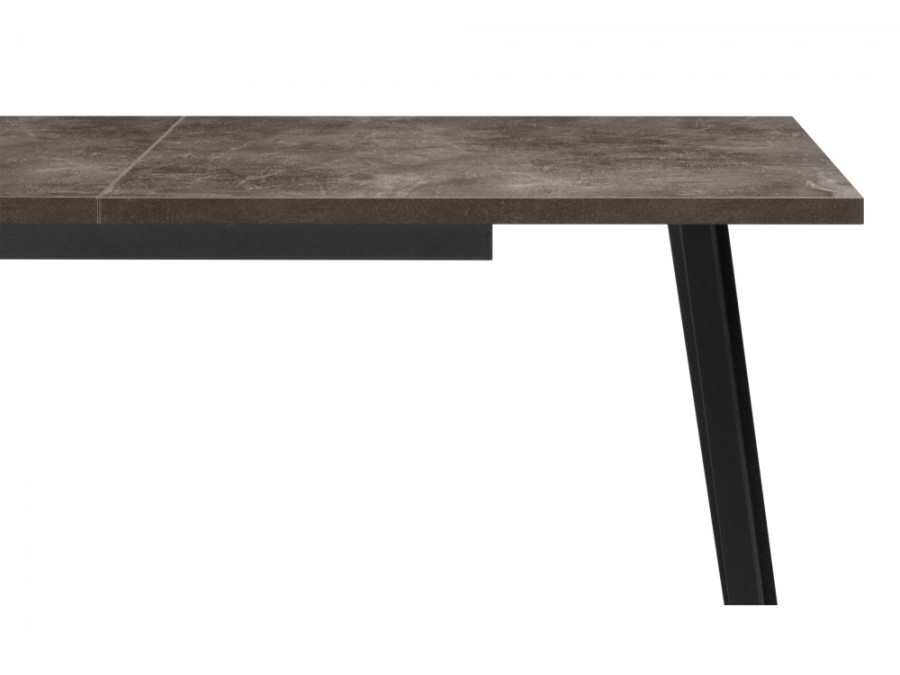 Кортни 117 (157) x 77 бетон темный / черный матовый