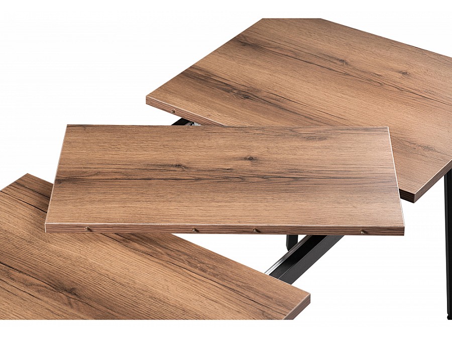 раскладной Денвер Лофт 120 25 мм дуб делано темный  / черный матовый