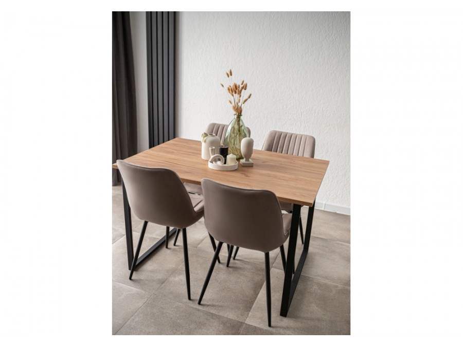 Лиман 117 х 77 дуб крафт золотой / черный матовый