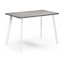 Стол деревянный Тринити Лофт 120 25 мм бетон / белый матовый