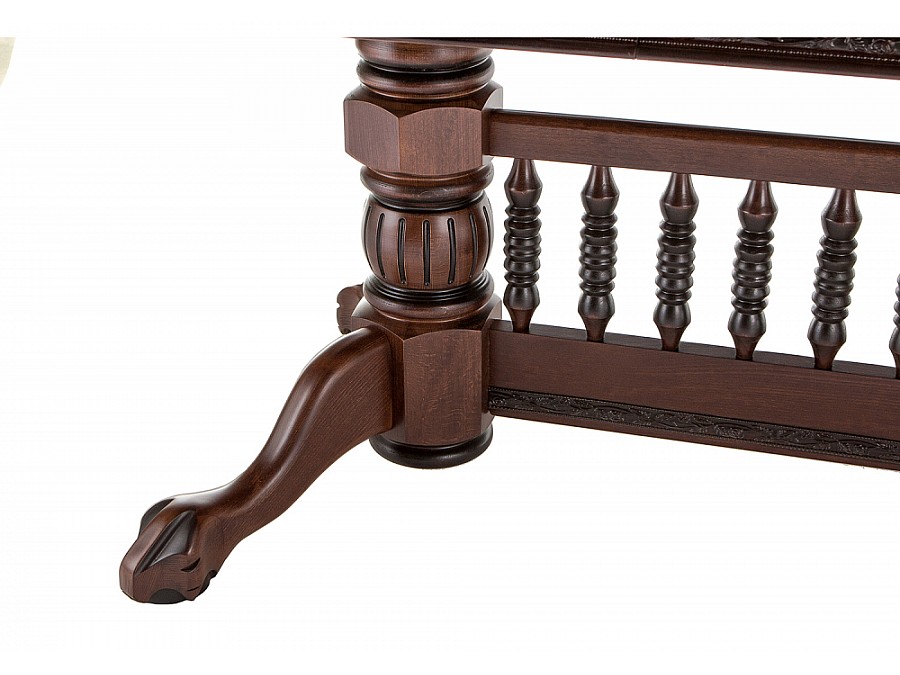 Стол деревянный Кантри 160(200-240)х107х78 орех с коричневой патиной