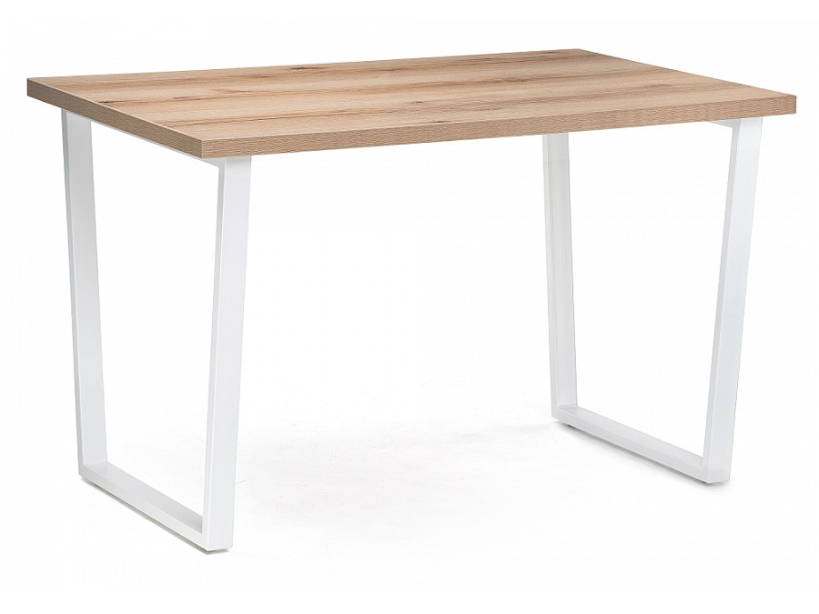 Стол деревянный Лота Лофт 120х74х75 25 мм дуб делано светлый / матовый белый