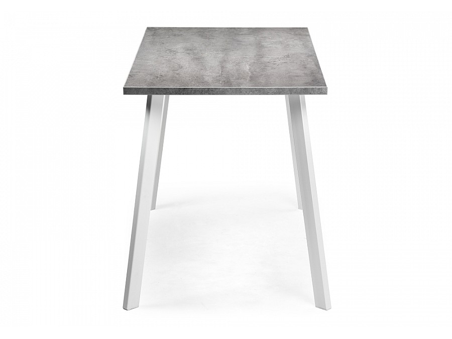 Стол деревянный Тринити Лофт 120х60х75 25 мм бетон / матовый белый