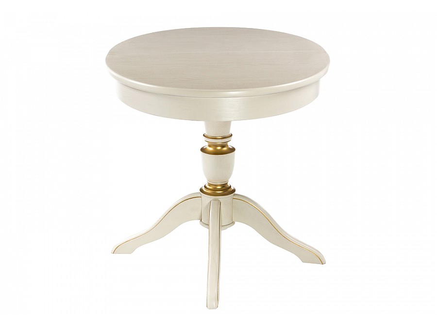 Стол деревянный Arno 106(141)х75х76 молочный патина