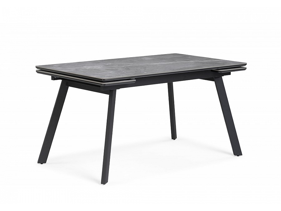 Норман 140(200)х80 серый мрамор larka grey / черный