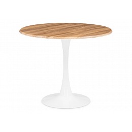 Стол деревянный Тулип 90х73 дуб вотан / белый