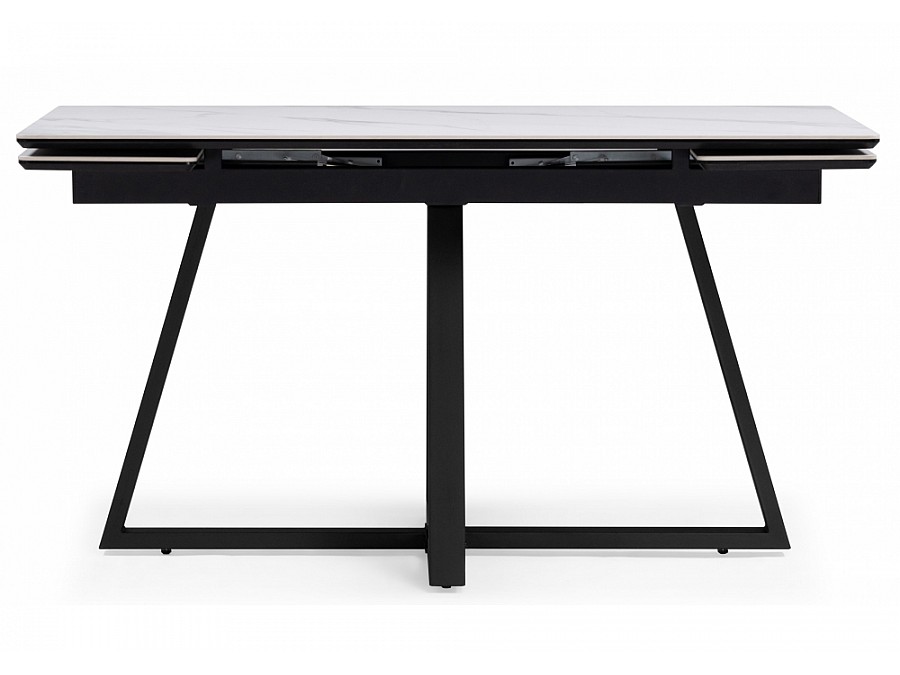 Памелла 140(200)х80х75 белый мрамор snow white / черный