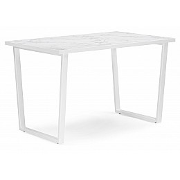 Стол деревянный Лота Лофт 120 25 мм сабия / белый матовый