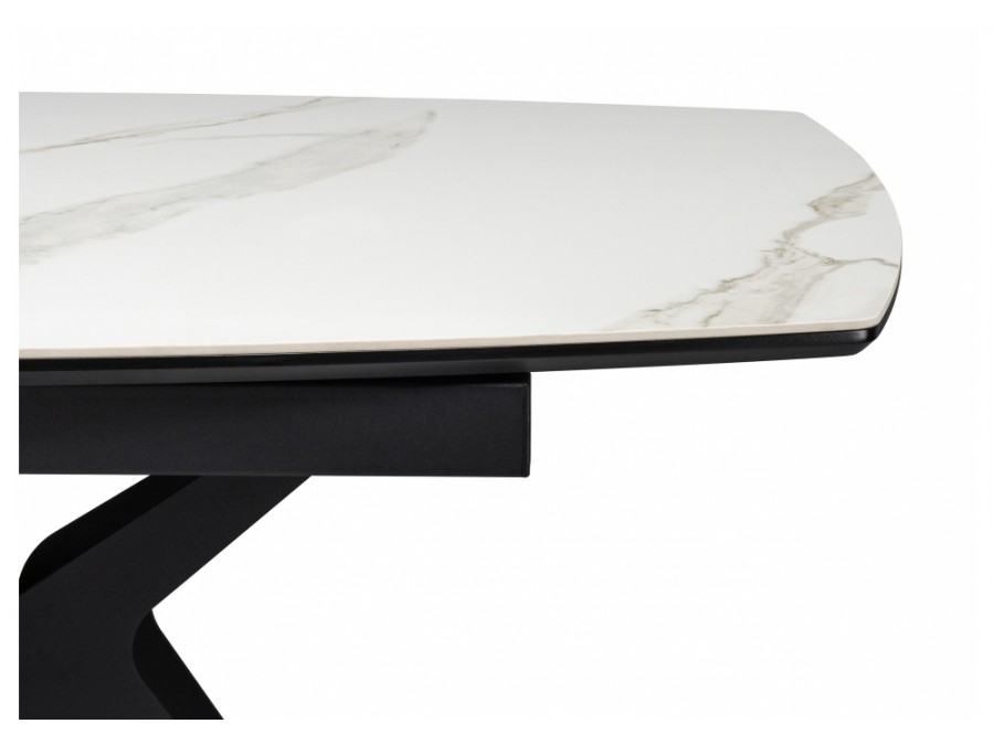 Риполь 160(205)х89 белый мрамор snow white / черный