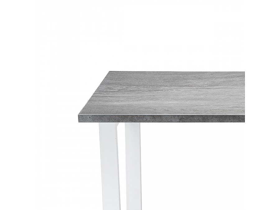 Стол деревянный Лота Лофт 120х74х75 25 мм белый матовый / бетон