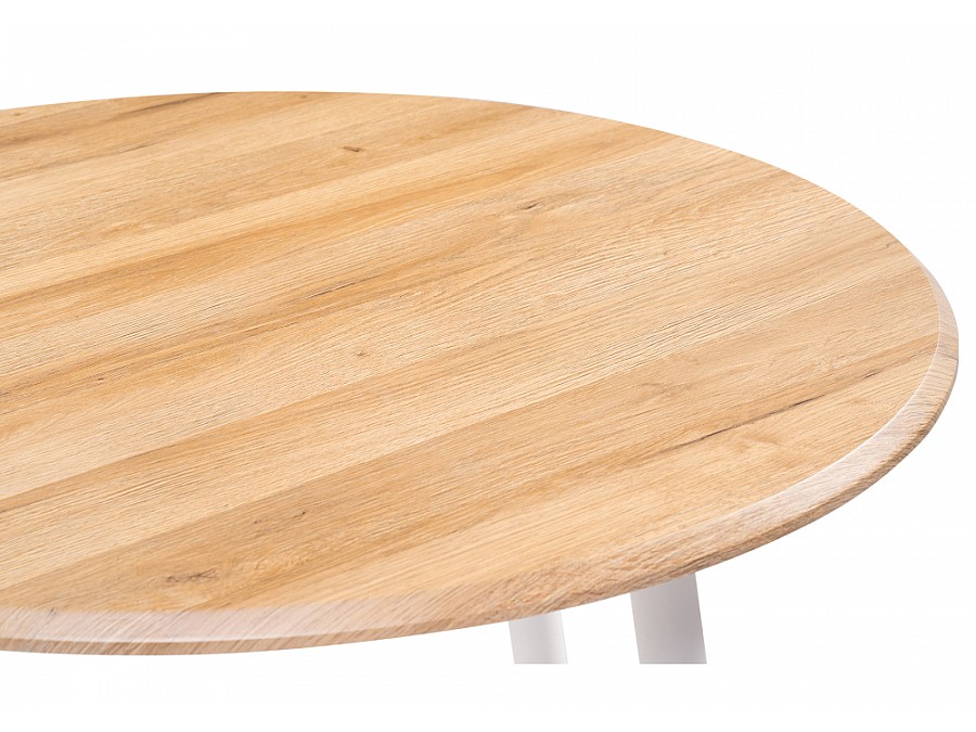 Стол деревянный Абилин 90 дуб вотан / белый матовый