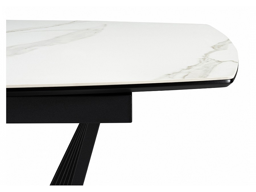 Вейл 140(180)х80 белый мрамор snow white / черный