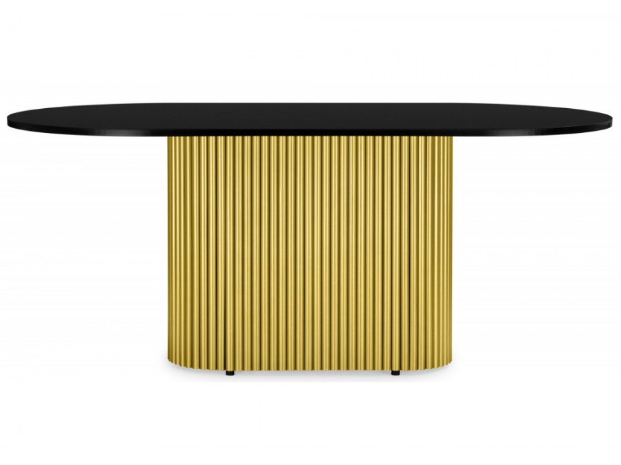 Барон О 160 х 90 черная пленка шагрень / золотые ноги