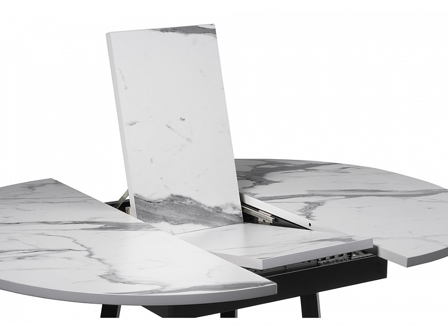 Стол деревянный Регна 100(130)х100х75 черный / белый