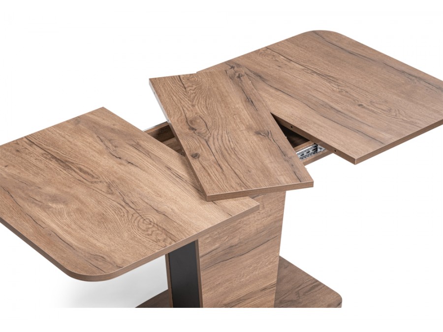 Стол деревянный Токио-28 120(152)х75х75 дуб табачный / антрацит