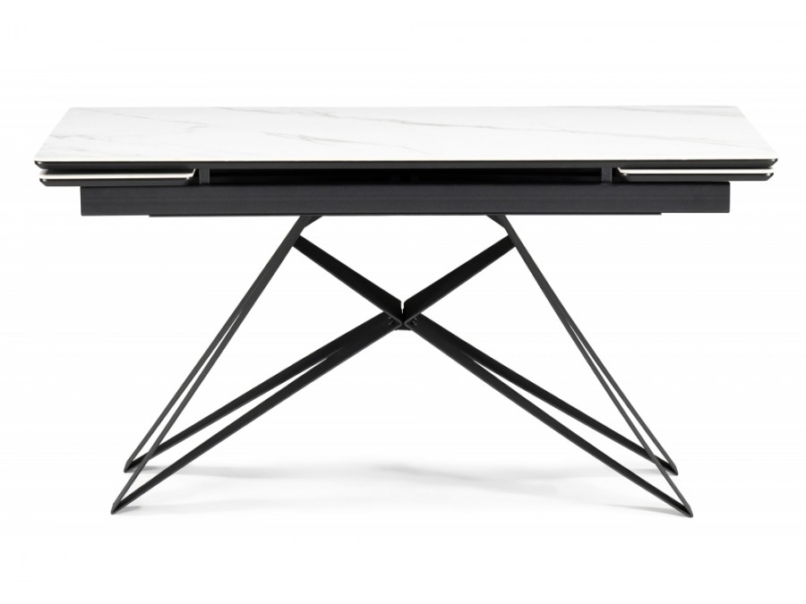 Блэкберн 160(220)х89 белый мрамор snow white / черный