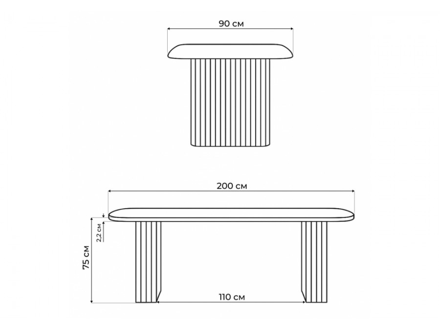Бавария B 200 х 90 белая пленка шагрень / черный