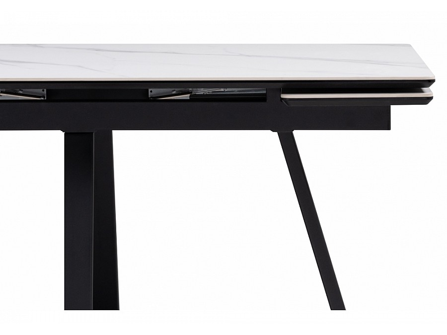 Памелла 140(200)х80х75 белый мрамор snow white / черный