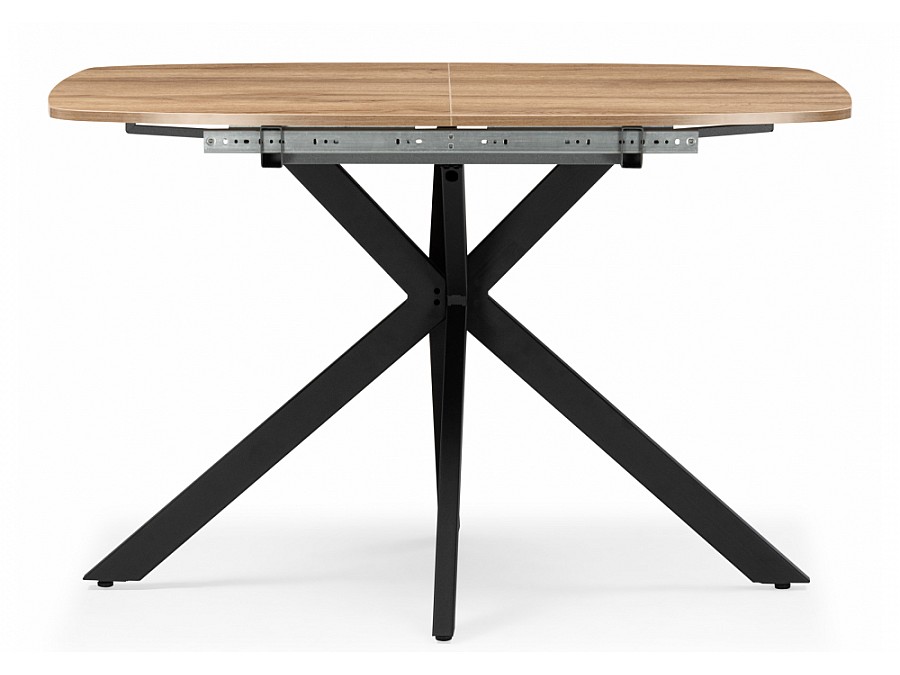 Кортез 116(160)x77 раздвижной дуб табачный / черный