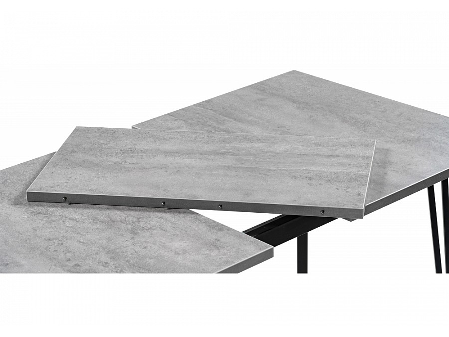 раскладной Денвер Лофт 120 25 мм бетон / черный матовый