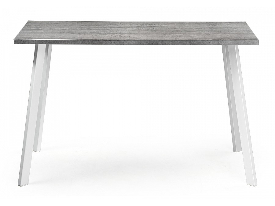 Стол деревянный Тринити Лофт 140x80x75 25 мм бетон / белый матовый