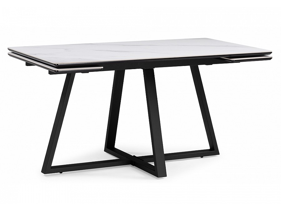 Памелла 140(200)х80х75 белый мрамор snow white / черный