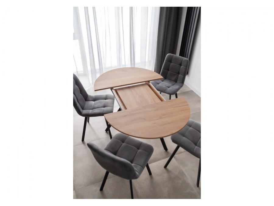 Курт 90 / 130 дуб крафт золотой / черный матовый