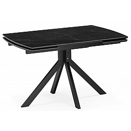 Керамический стол Комильфо 120x80 черный мрамор / черный