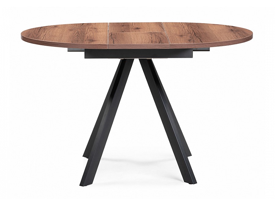 Стол деревянный Трейси 90(120)х90х75 дуб делано темный / черный