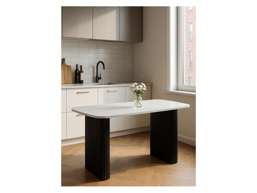 Бавария B 160 х 90 белая пленка шагрень / черный