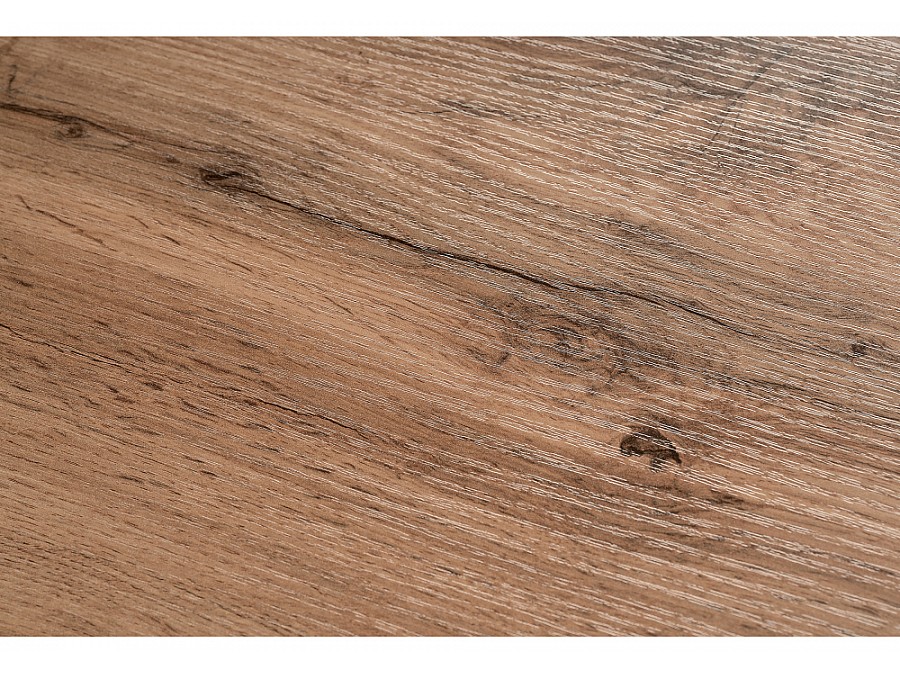 Стол деревянный раскладной Лота Лофт 120(160)х75х75 25 мм дуб делано темный / матовый черный