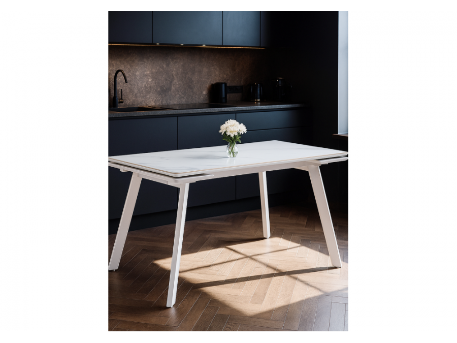 Норман 140 (200) х 80 белый мрамор alpin white / snow white / белый