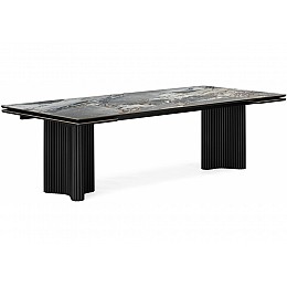 Керамический стол Адажио 240x110 черный кварц / черный