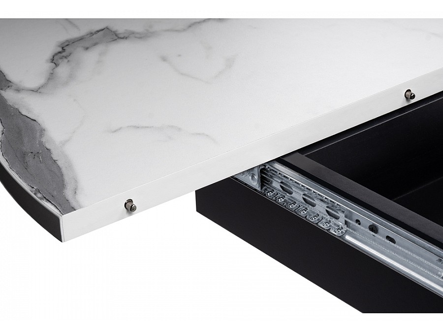 Стол деревянный Регна 100(130)х100х75 черный / белый