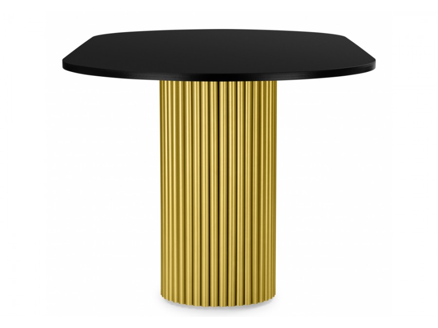 Барон О 160 х 90 черная пленка шагрень / золотые ноги