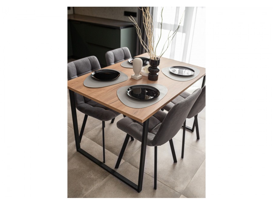 Лиман 117 х 77 дуб крафт золотой / черный матовый