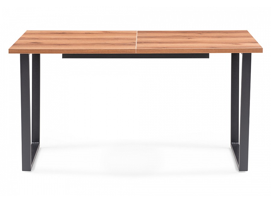 Стол деревянный Лота Лофт 140(180)х80х74 25 мм дуб делано темный / матовый черный