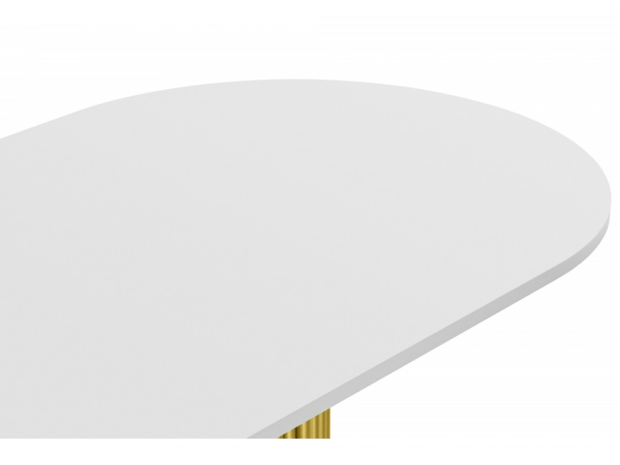 Барон О 180 х 90 белая пленка шагрень / золотые ноги