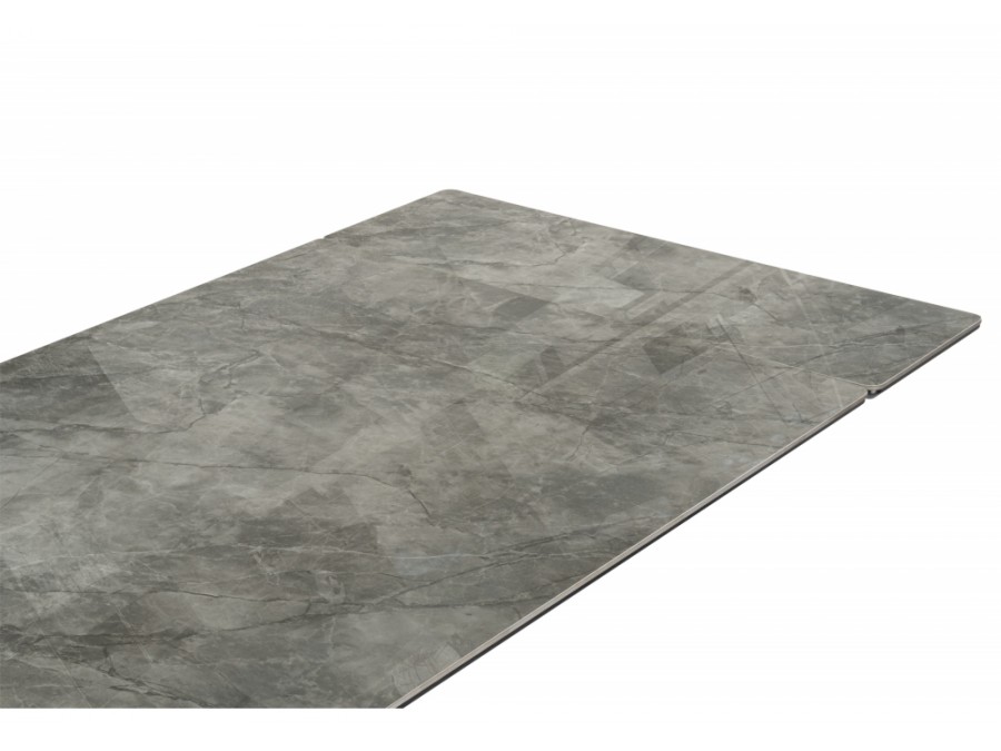 Блэкберн 160(220)х89 серый мрамор baolai / черный