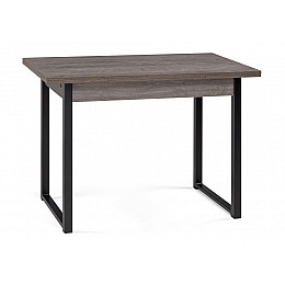 Стол деревянный Форли 110(170)х67х77 рошелье / черный матовый