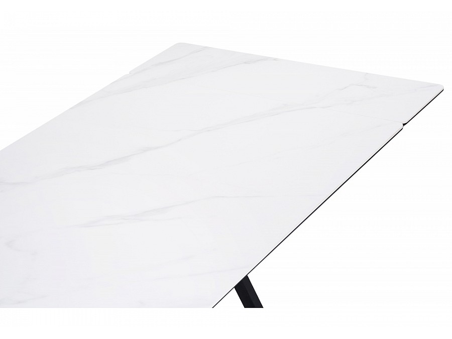 Вилсон 160(220)х89х75 белый мрамор snow white / черный