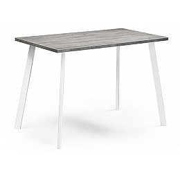 Стол деревянный Тринити Лофт 120х60х75 25 мм бетон / матовый белый