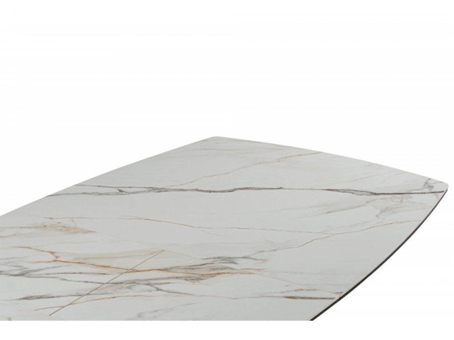 Риполь 160(205)х89 белый с прожилками gilt white / черный