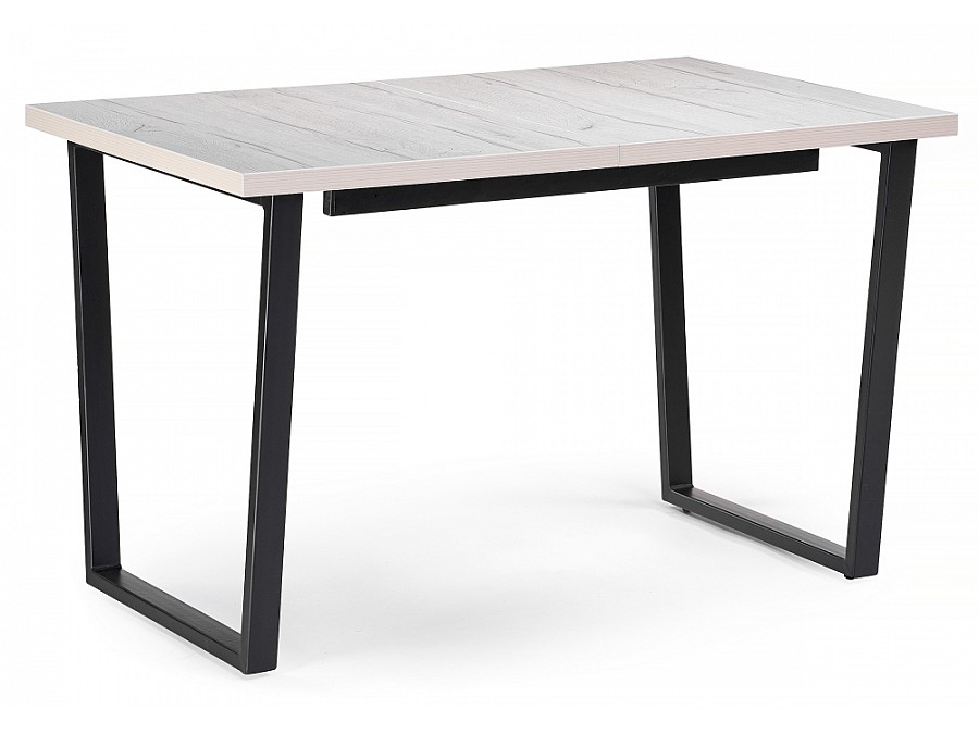 Стол деревянный раскладной Лота Лофт 120(160)х75х75 25 мм черный матовый / юта