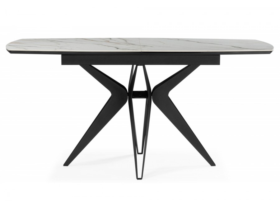 Риполь 160(205)х89 белый с прожилками gilt white / черный