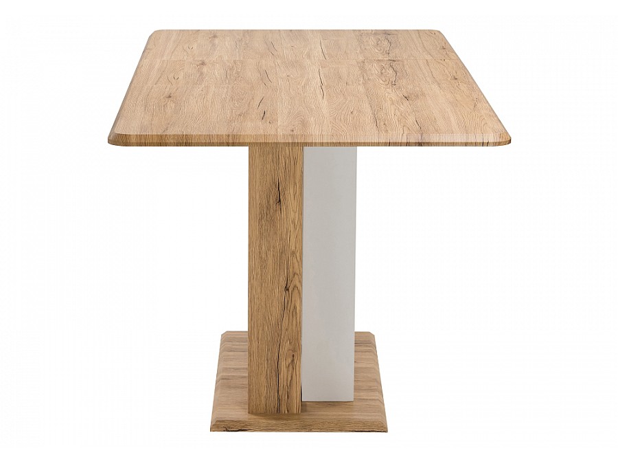 Стол деревянный Санса 120(160)х80х76 дуб монтана / белая шагрень