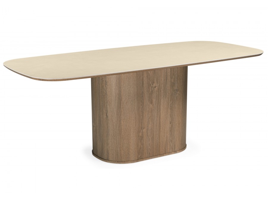 Эллипсо 200х90 okara light yellow / дуб американский