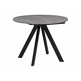 Стол деревянный Трейси 90(120)х90х75 бетон / черный